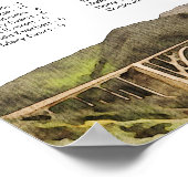 BIG SUR CALIFORNIA Skyline Hochzeitstabelle Poster (Ecke)