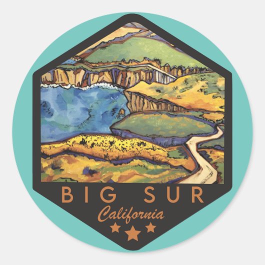 Big Sur California Stickers (Vorderseite)