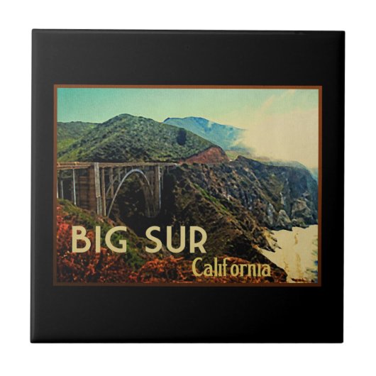 Big Sur California Vintag Fliese (Vorderseite)