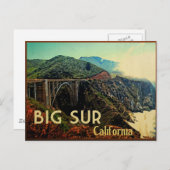 Big Sur California Vintag Postkarte (Vorne/Hinten)