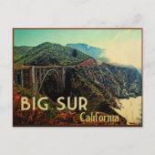 Big Sur California Vintag Postkarte (Vorderseite)