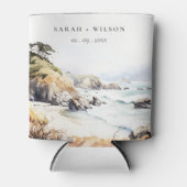 Big Sur, California Watercolor Landscape Wedding Dosenkühler (Vorderseite)