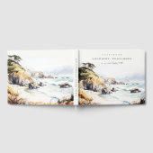 Big Sur, California Watercolor Landscape Wedding Gästebuch (Voll)
