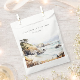Big Sur, California Watercolor Landscape Wedding Geschenktütchen