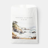 Big Sur, California Watercolor Landscape Wedding Geschenktütchen (Vorderseite)