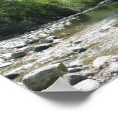 Big Sur Campground - Strom, der durch Bäume fließt Poster (Ecke)