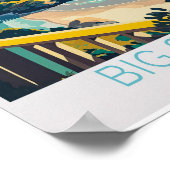 Big Sur Carmel Beach California Travel Poster, Big Poster (Ecke)