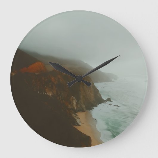 Big Sur Erkundung Große Wanduhr (Vorderseite)
