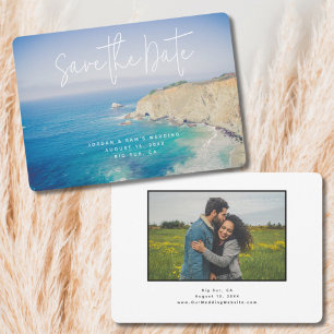 Big Sur Hochzeit Save the Date Foto-Einladung Einladung