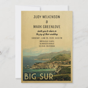 Big Sur Hochzeitseinladung Vintage Mitte des Jahrh Einladung