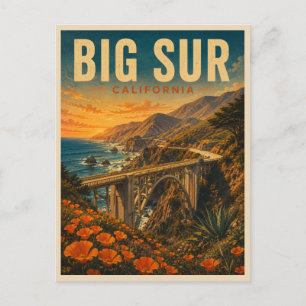 Big Sur Kalifornien Bixby Bridge Postkarte
