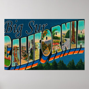 Big Sur, Kalifornien - Große Briefszenen Poster