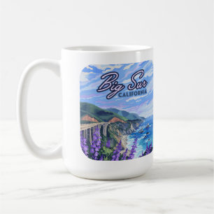Big Sur Kalifornien Küstenlinie Retro Westküste Kaffeetasse
