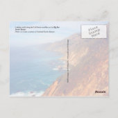 Big Sur, Kalifornien Postkarte (Rückseite)
