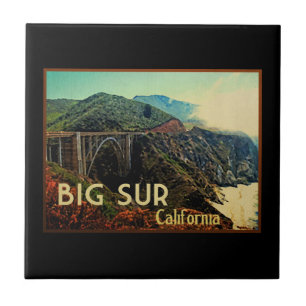Big Sur Kalifornien Vintage Fliese
