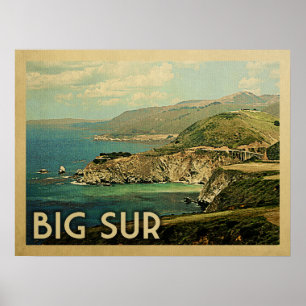 Big Sur Kalifornien Vintage Reise Poster