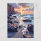 Big Sur, kalifornische Küstenmalerei Postkarte (Vorderseite)