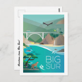 Big Sur, kalifornische Postkarte (Vorne/Hinten)
