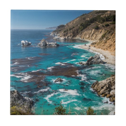 Big-Sur-Küste, Westküste, Pazifikküste Fliese (Vorderseite)