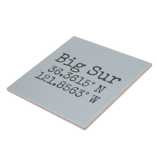 Big Sur Latitude Longitude Fliese (Seite)