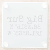 Big Sur Latitude Longitude Glasuntersetzer (Rückseite)