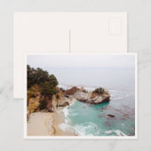 Big Sur Mcway Falls Wasserfall Foto Postkarte (Vorne/Hinten)