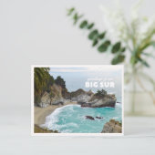 Big Sur McWay Wasserfall Pacific Coast Highway Postkarte (Stehend Vorderseite)