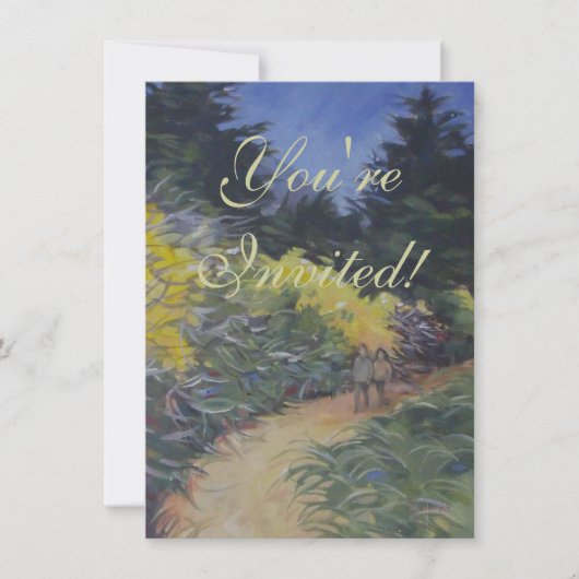 Big Sur Nature Path Landschaftlich Woods Californi Einladung (Vorderseite)