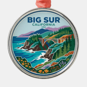 Big Sur USA Ornament Aus Metall