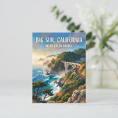 Big Sur USA Postkarte (Stehend Vorderseite)