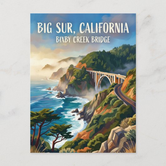 Big Sur USA Postkarte (Vorderseite)
