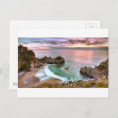Big Sur Wasserfall Sunset Postkarte (Vorne/Hinten)