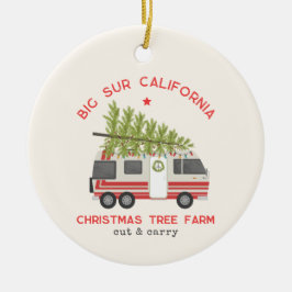 Big Sur Weihnachtsbaumfarm Vintag RV Camper Keramik Ornament