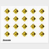 Big Sur Yellow Bus Square Sticker (Blatt)