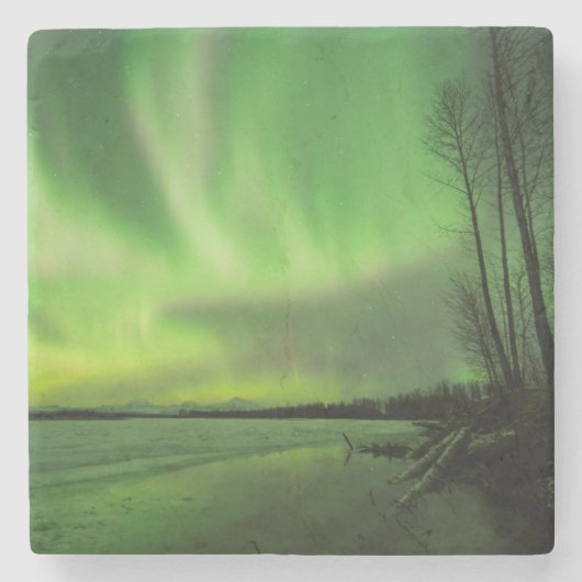 Big Susitna Aurora Steinuntersetzer (Vorderseite)