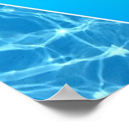 Big Swim LIEBE Pool Poster für Schwimmer & Coaches (Ecke)