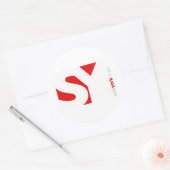 Big SY Runder Aufkleber (Umschlag)