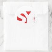 Big SY Runder Aufkleber (Tasche)