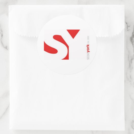 Big SY Runder Aufkleber (Tasche)