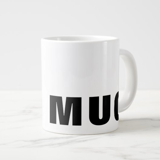 Big Tasse Personalizable Black Text Typografy (Vorderseite Rechts)