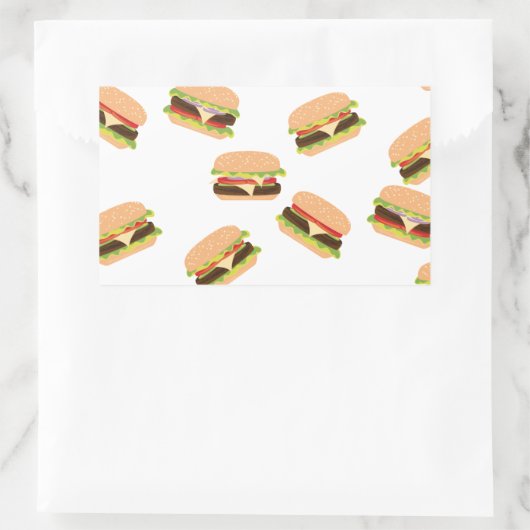 Big Tasty Burger Rechteckiger Aufkleber (Tasche)
