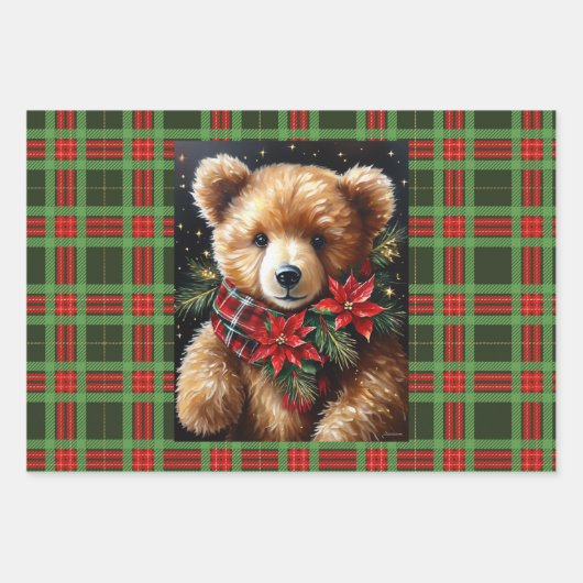 Big Teddy Bears zu 3 Weihnachten Geschenkpapier Set (Vorderseite 2)