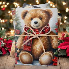 Big Teddy Bears zu 3 Weihnachten Geschenkpapier Set