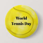 Big Tennis Ball Weltnaturnuss Button (Vorderseite)