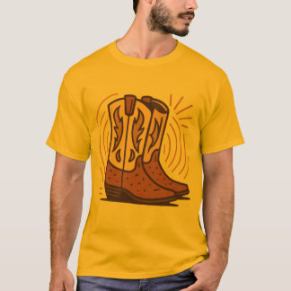 Big Texas Boots - Retro Cowboy T-Shirt