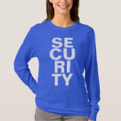 Big Text Deep Royal Blue Template Womens Security T-Shirt (Vorderseite)