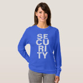 Big Text Deep Royal Blue Template Womens Security T-Shirt (Vorne ganz)