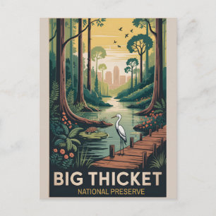 Big Thicket Vintage-Wildnisplakat aus Texas Postkarte