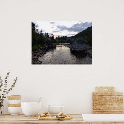 Big Thompson River bei Sunrise Poster (Küche)