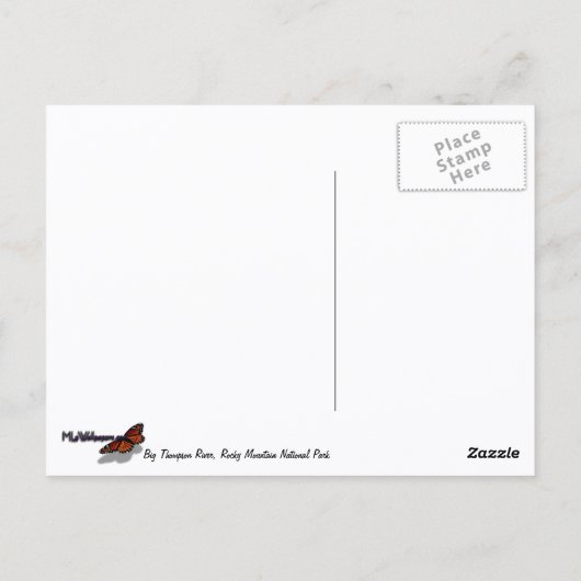 Big Thompson River bei Sunrise Postkarte (Rückseite)